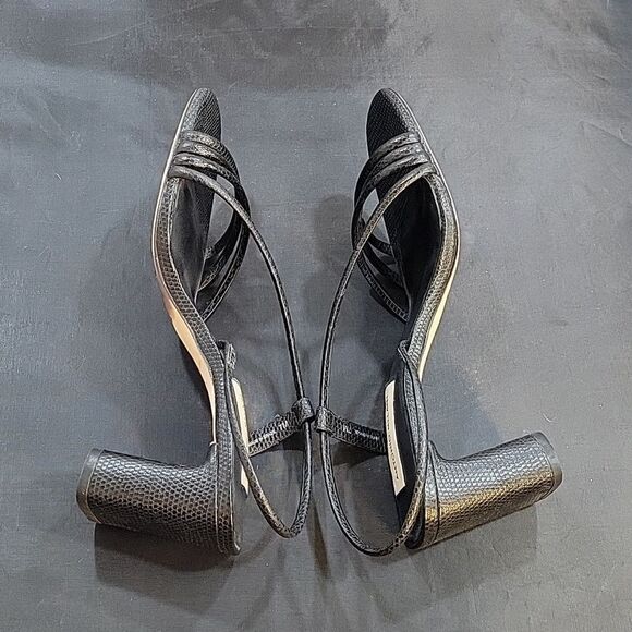 ANTONIO MELANI SQUARE TOE LOW BLOCK HEEL SANDAL - Picture 11 of 15